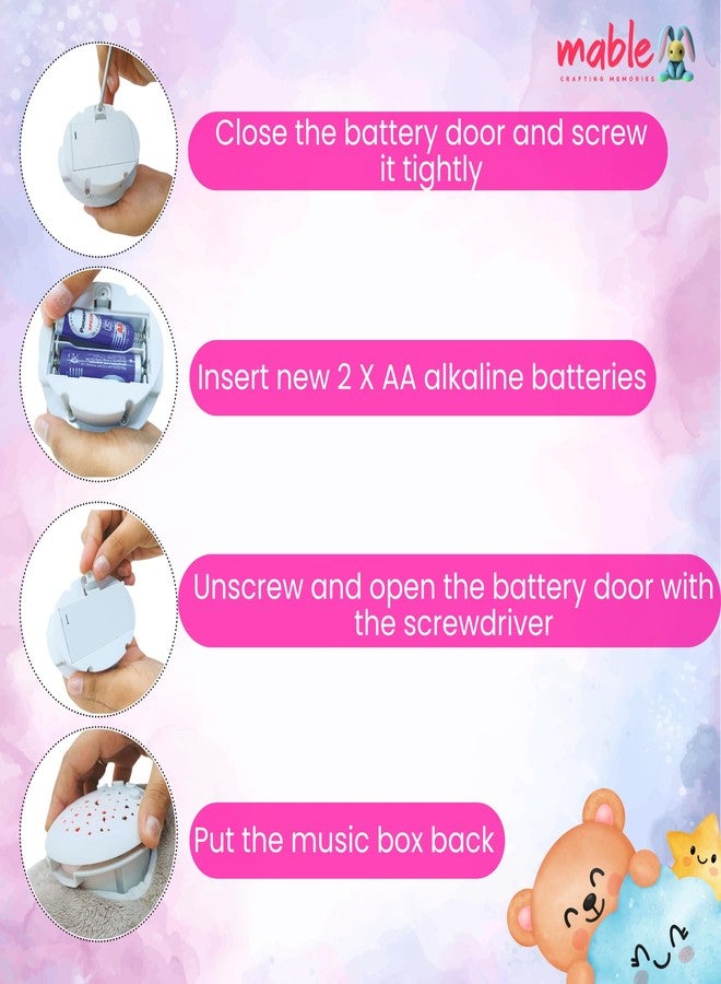 MABLE Dreamlight Unicorn Baby Soft Sleeping accompany Toy Music Projector Plush Unicorn Toy Children's Soothing Toy. - Image 5